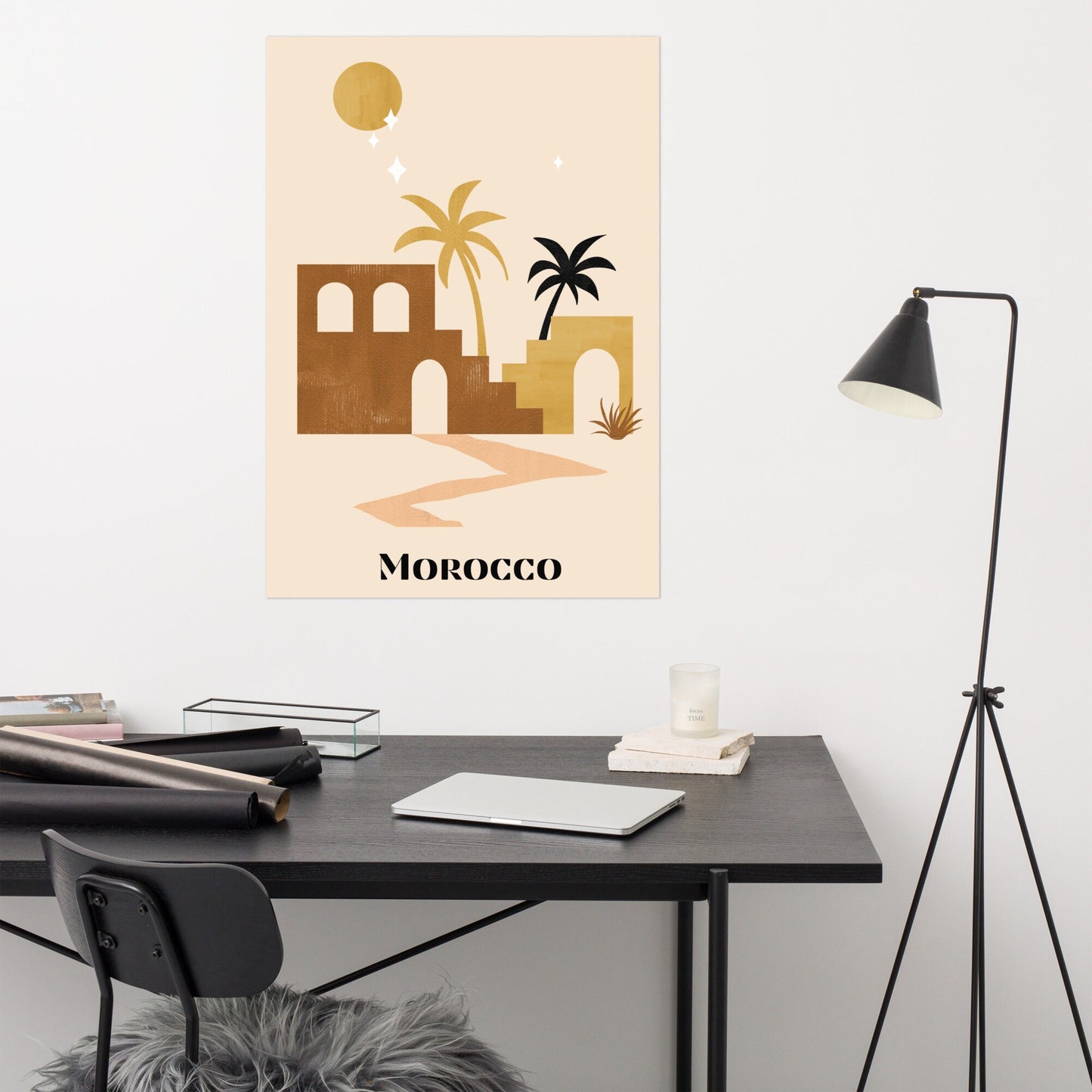 Marokko Poster Papier Marrakech Kunstwerk Kunst Landschaft Bild Dekoration Wohnkultur Reisen Exotisch, Druck, Wandkunst, Inspirierend