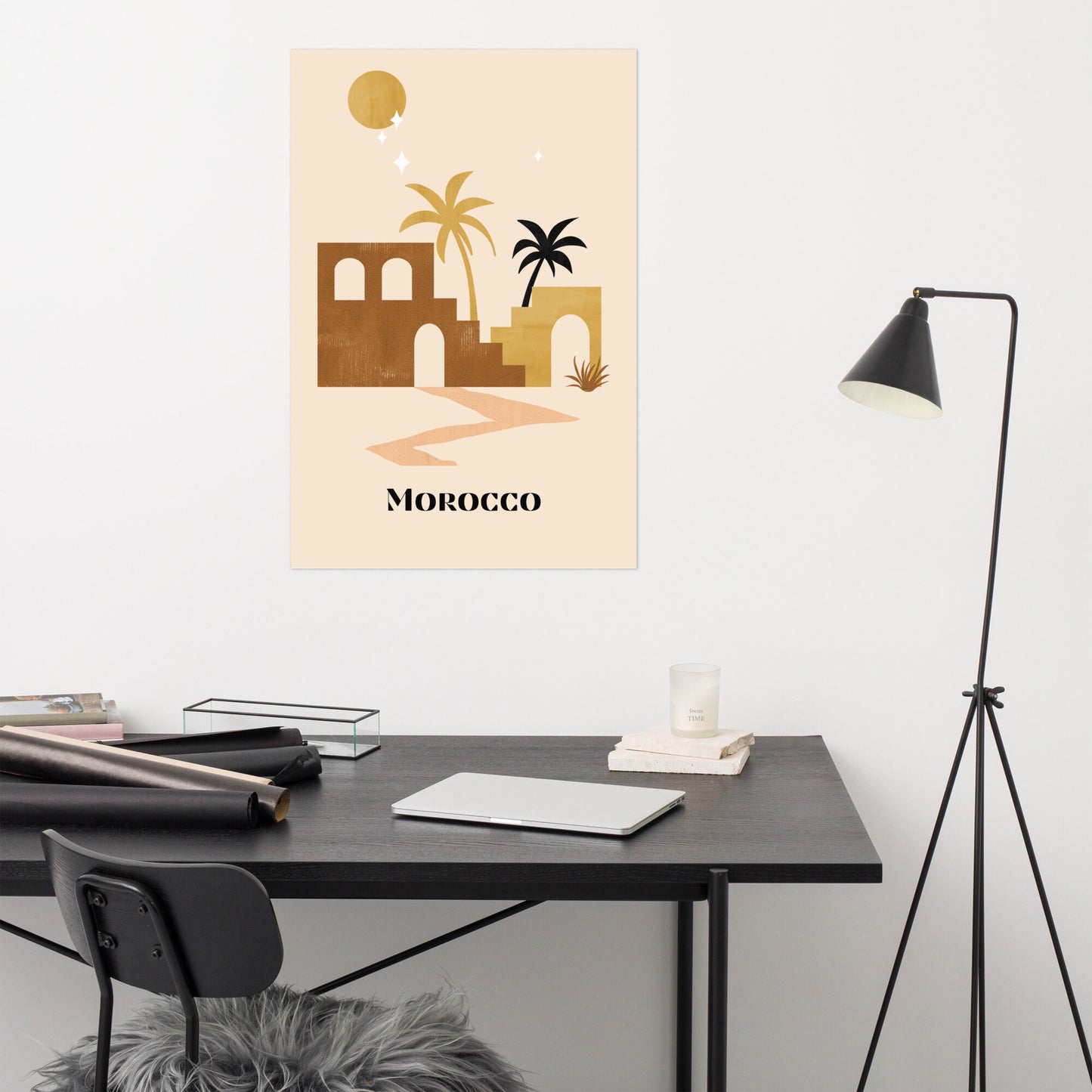 Marokko Poster Papier Marrakech Kunstwerk Kunst Landschaft Bild Dekoration Wohnkultur Reisen Exotisch, Druck, Wandkunst, Inspirierend